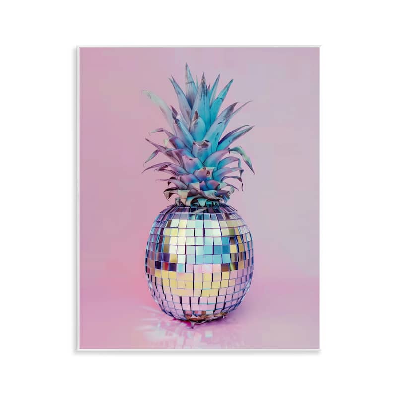 Stupell Dazzling Disco Ball Pineapple Wall Plaque Art Design By Arlington Prints - 11 x 14