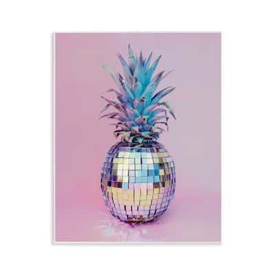 Stupell Dazzling Disco Ball Pineapple Wall Plaque Art Design By Arlington Prints