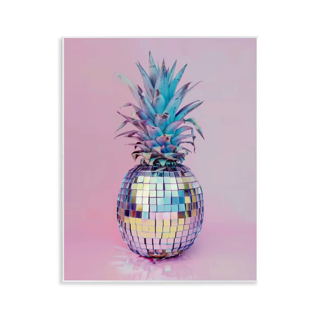 Stupell Dazzling Disco Ball Pineapple Wall Plaque Art Design By Arlington Prints