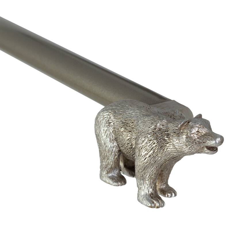 Farmhouse Bear 3/4" Curtain Rod Adjustable Designer Window Treatment Set
