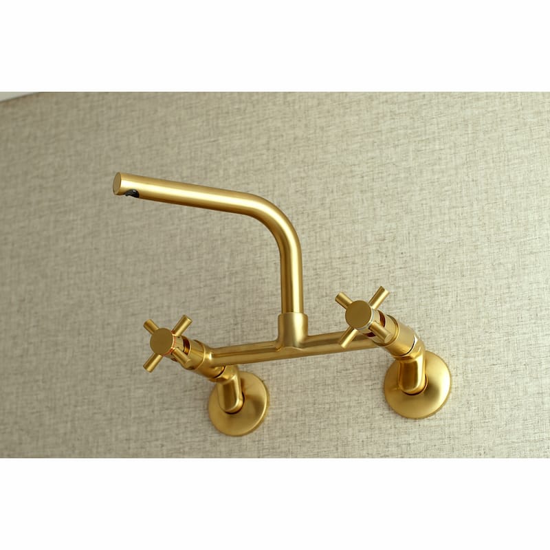 Kingston Brass Concord 8 in. Adjustable Center Wall Mount Kitchen Faucet