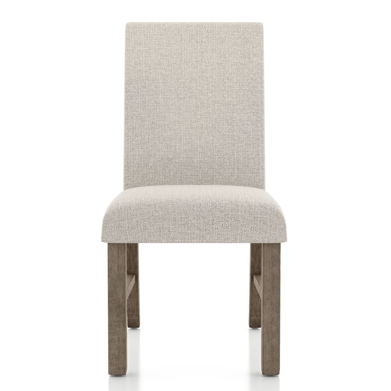 Furniture of America Jusk Rustic Grey Wood 7-Piece Dining Table Set