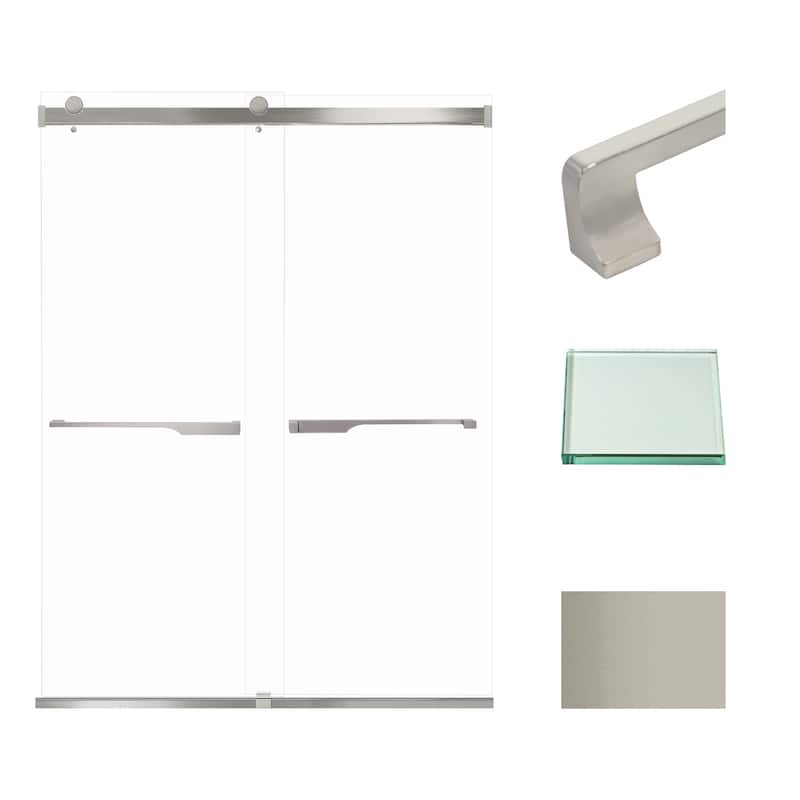 Transolid BRP608008C-J 80" High x 60" Wide Bypass Frameless Shower