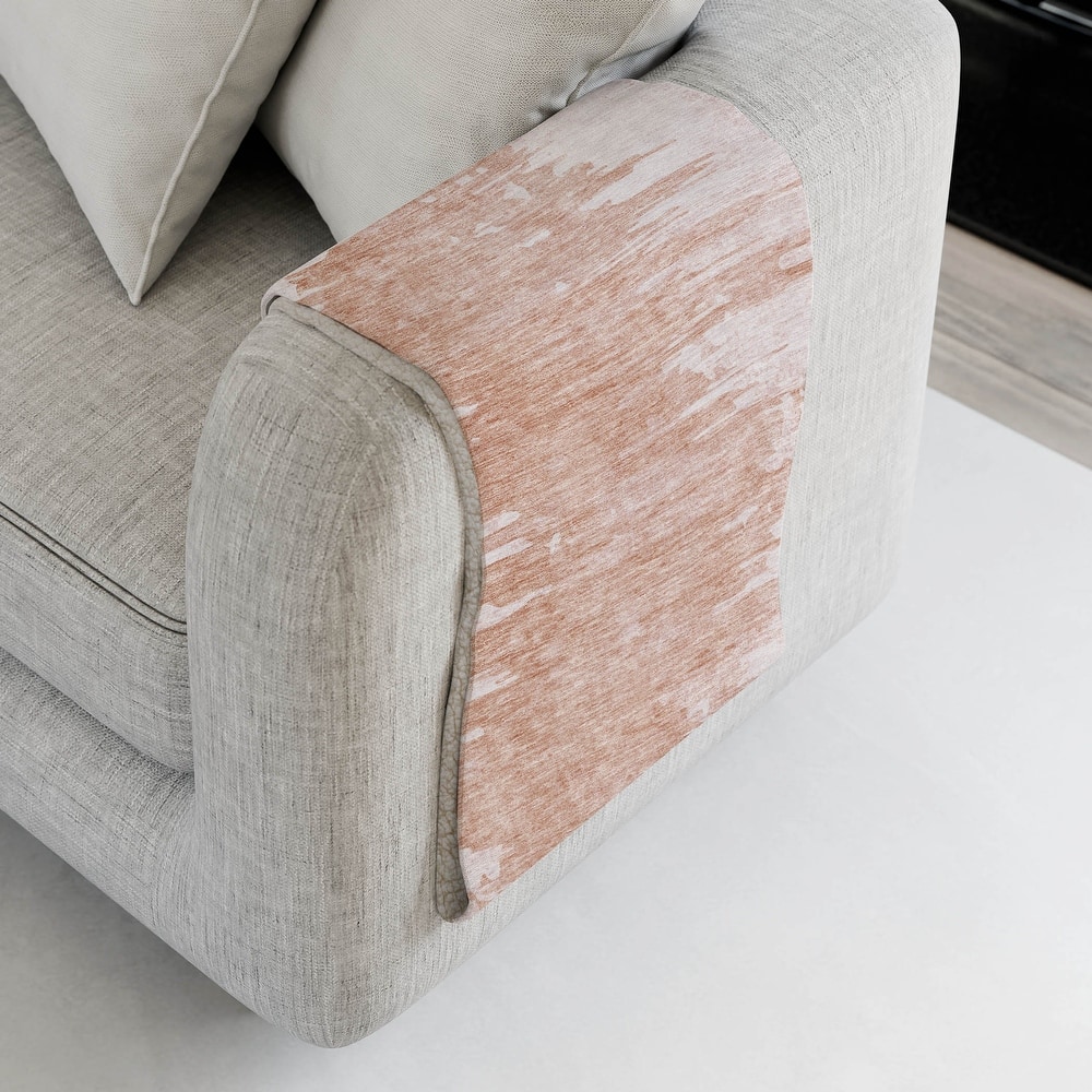 Premium Machine Washable Abstract Contemporary Sherpa Throw Blanket