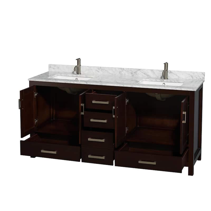 Wyndham Collection WCS141472DUNSMXX Sheffield 72" Free Standing Double