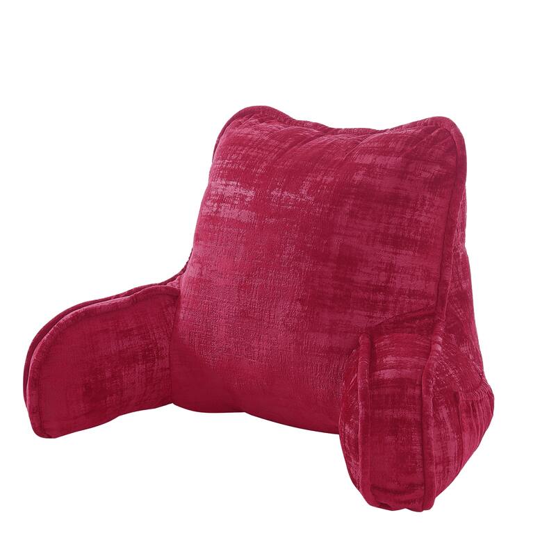 Textured Velvet Bedrest Reading Pillow Cover & Filling
