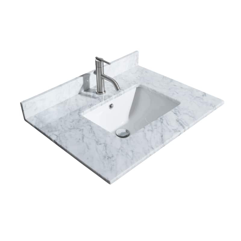 Daria 30-inch Single Vanity, Marble Top, 24-inch Mirror