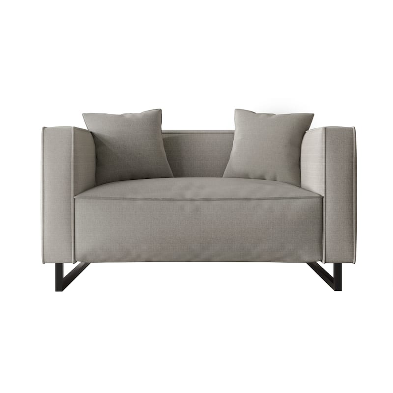 CraftPorch Mid Century Modern Upholstered Loveseat - Grey