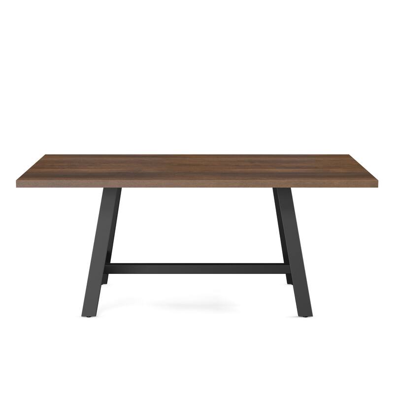 Amisco Otello Solid Wood Table and Clark Chairs 7-Pieces Dining Set