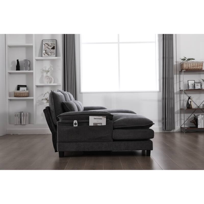 GDFStudio - U Shaped 110" Chenille Modular Cloud Sectional Couches