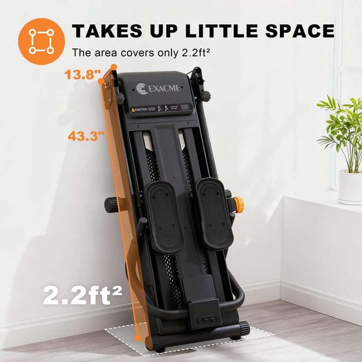 Upgraded Magnetic Stair Stepper for Home, 16-Level Adjustable Resistance up to 77LBS, with Cup Holder & Bluetooth APP