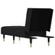 preview thumbnail 4 of 12, vidaXL Chaise Longue Black Velvet - 21.7" x 55.1" x 27.6"