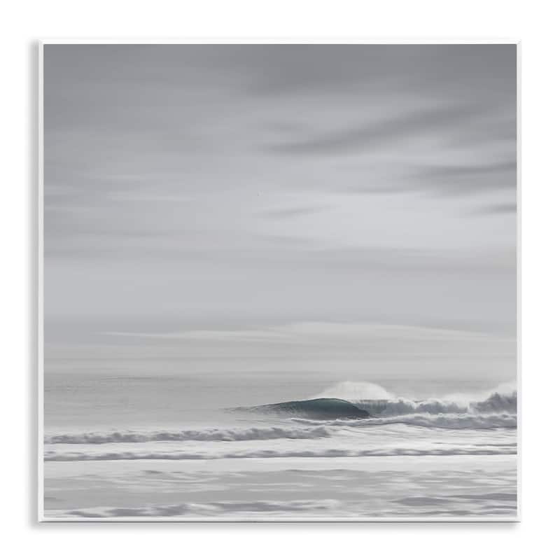 Stupell Misty Grey Beach Ripples Wall Plaque Art Design By Maggie Olsen - 12 x 12
