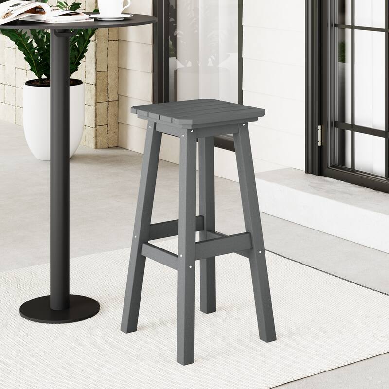 Laguna Hdpe All Weather Outdoor Patio 29" Square Bar Stool