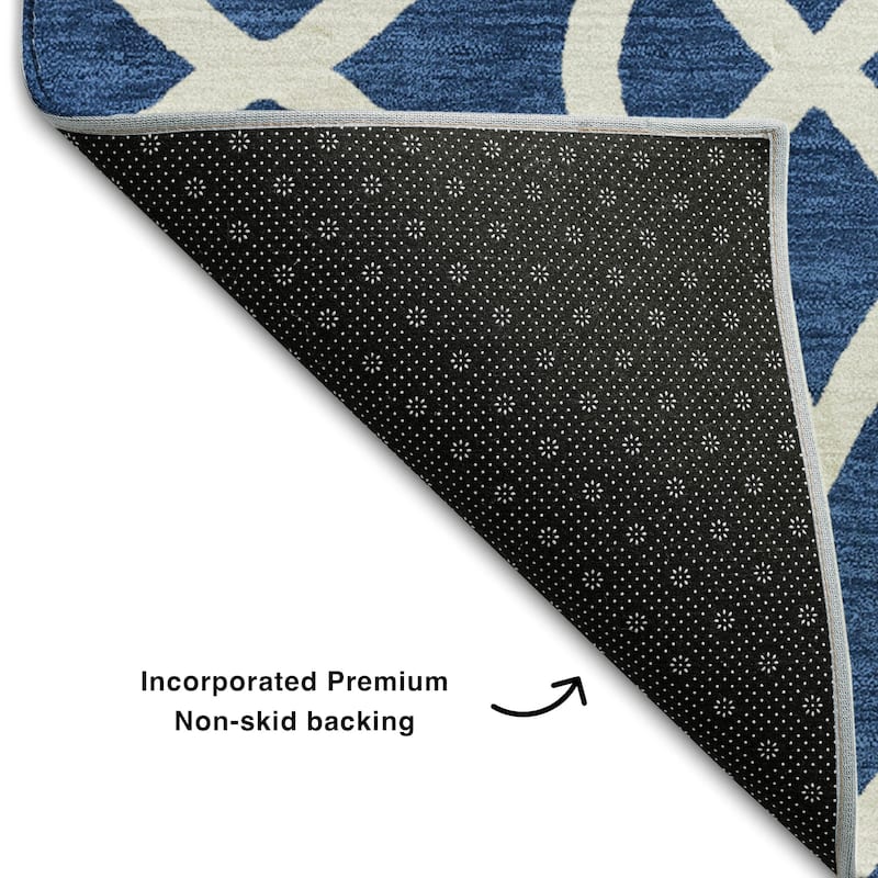 Premium Washable Super Soft Transitional Scroll Mayfield Rug