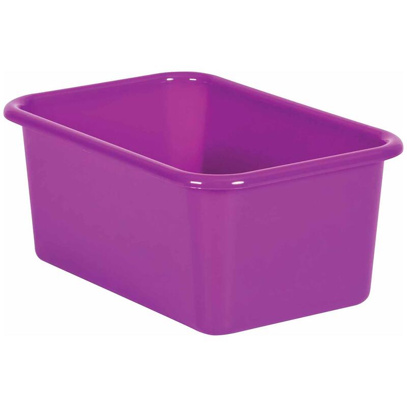 Teacher Created Resources Purple Small Plastic Storage Bin, Pack of 6