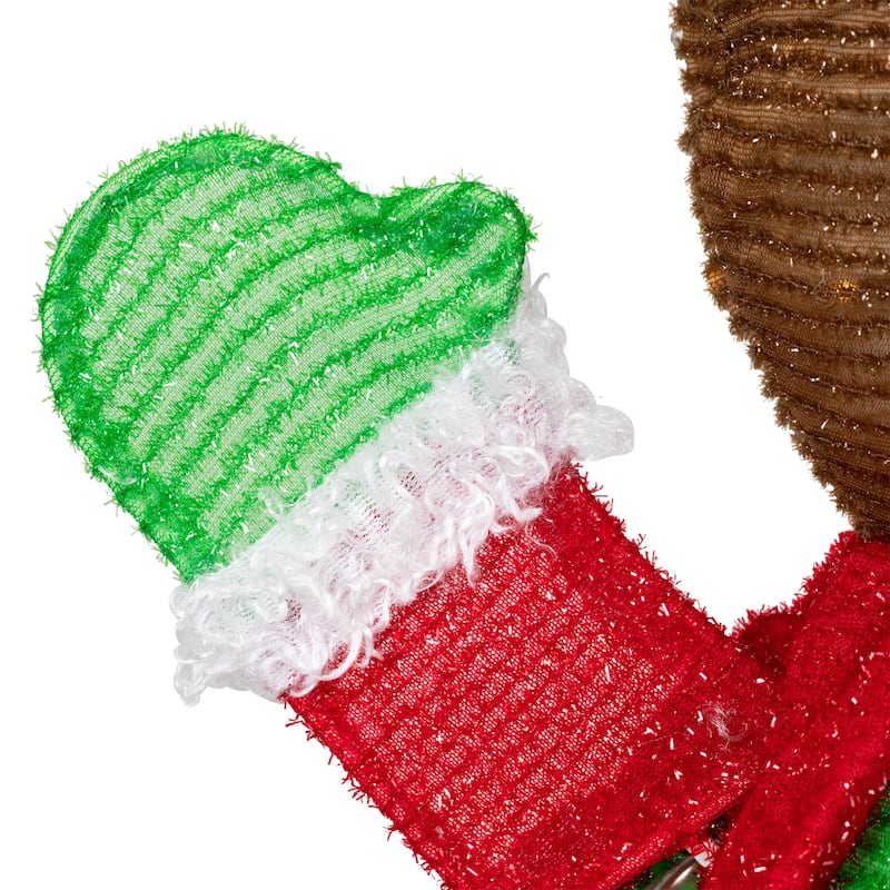 Pre-Lit LED Pop-up Bear in Santa Hat Outdoor Christmas Decoration - 27" - Brown