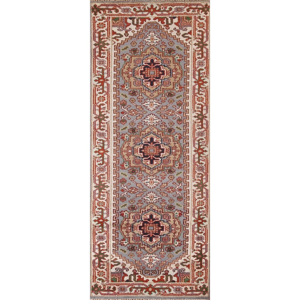 Heriz Serapi Oriental Runner Rug Handmade Wool Carpet - 2'8"x 7'11"