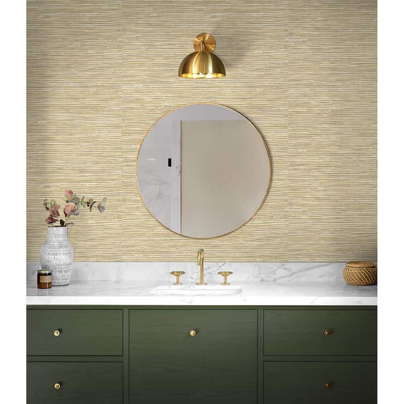 NextWall Cyrus Faux Grasscloth Peel and Stick Wallpaper