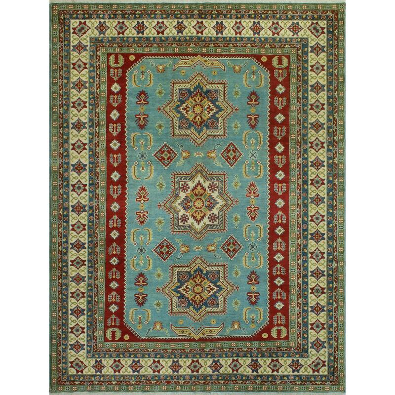 Kazak Tiger Lt. Blue/Ivory Rug - 8'4" x 11'3"