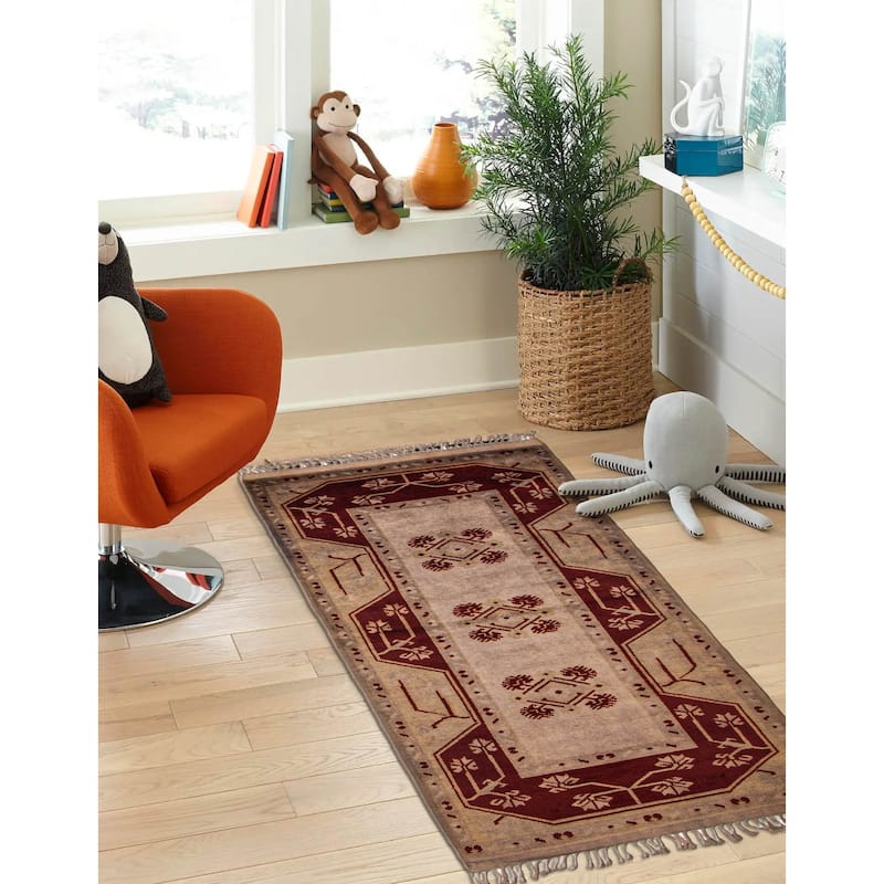 ECARPETGALLERY Hand-knotted Color Transition Grey Wool Rug - 2'9 x 6'4