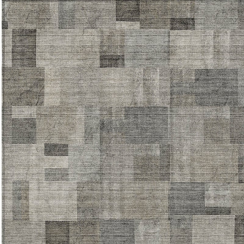 HomeRoots Geometric Transitional Rectangle Outdoor Rug