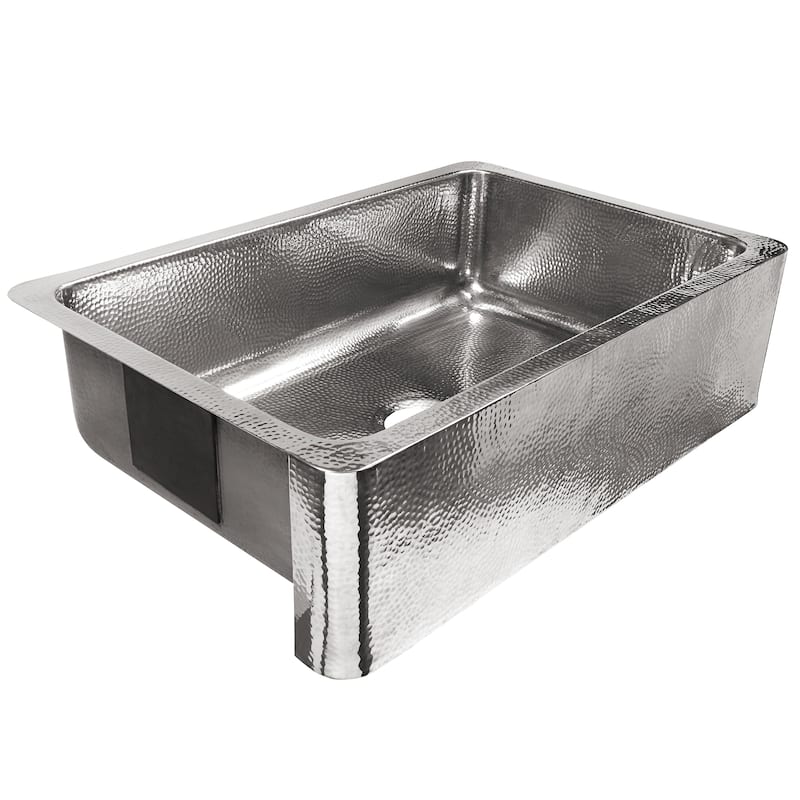 Lange Crafted Stainless Steel 32" Single Bowl Farmhouse Apron Front Undermount Kitchen Sink
