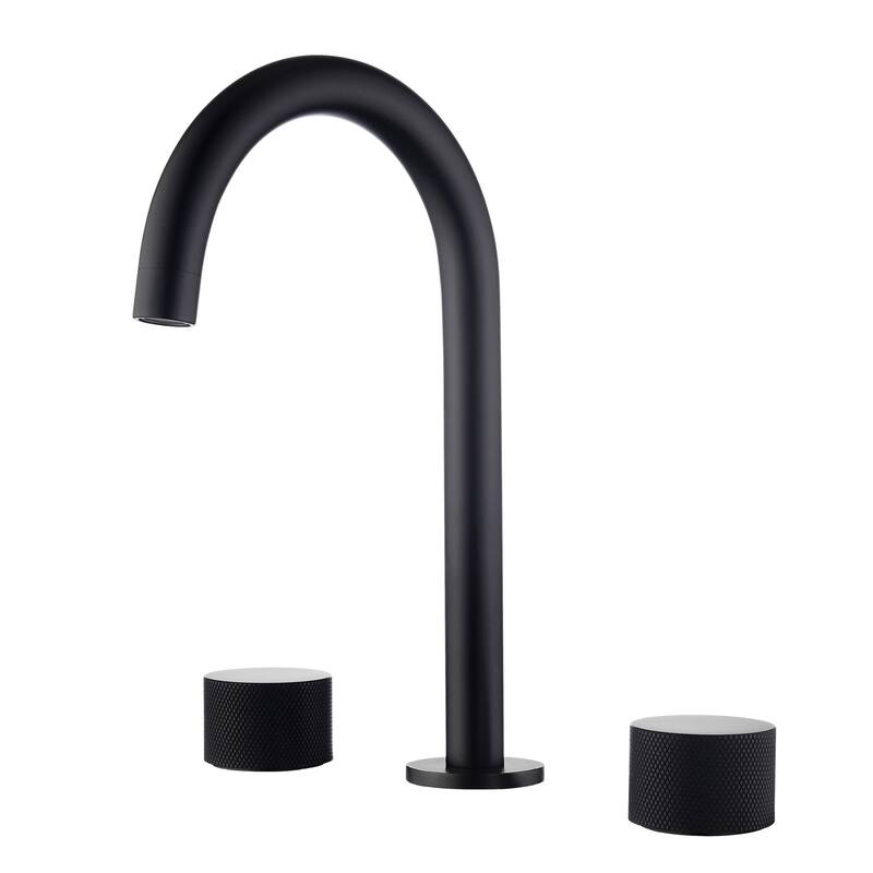Circular X 8" Bathroom Sink Widespread Faucet with Drain Assembly