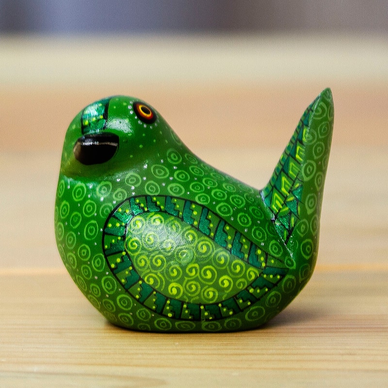 Novica Handmade Mockingbird Of Luck Wood Alebrije Figurine