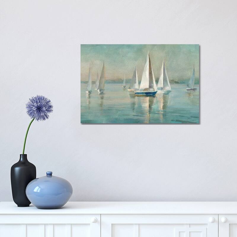 iCanvas "Sailboats at Sunrise" by Danhui Nai Canvas Print - 12x18x1.5