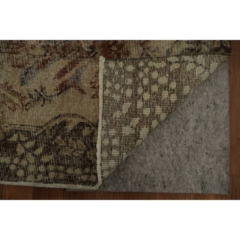 Hand Knotted Oriental 100% Wool Carpet Transitional Floral Beige & Ivories Anatolian Area Rug - 9' 0'' X 5' 5''