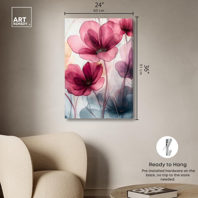 Filigree Flora II Canvas by Art Remedy, Gallery Wrapped