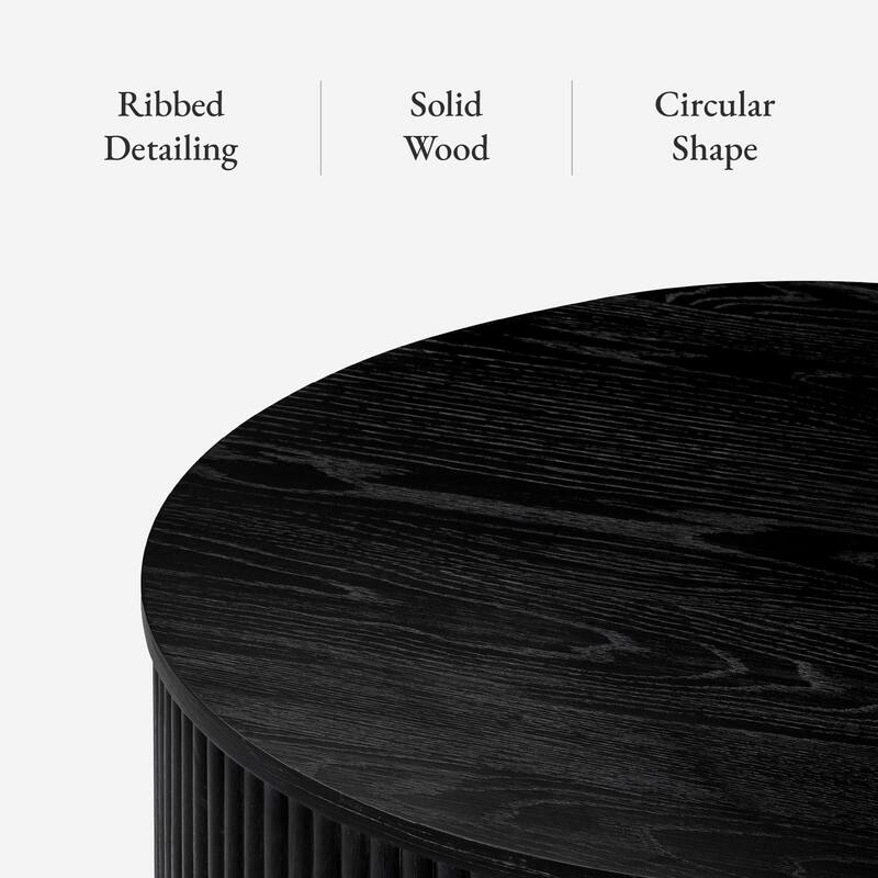 Maven Lane Dallas Round Wooden Coffee Table