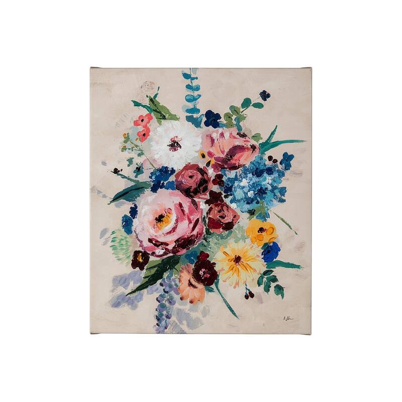 Farmhouse Flowers I (25 x 30) Canvas Art Print - Small
