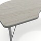 preview thumbnail 47 of 46, Mobile 48''W x 72''L Kidney Thermal Laminate Activity Table - Adj. Short Legs