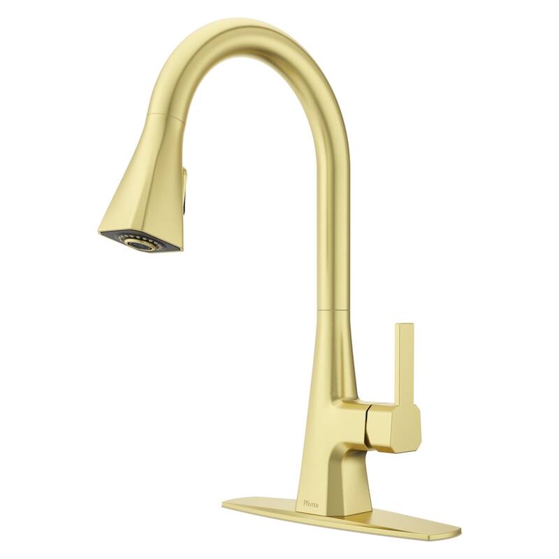 Pfister GT529-FO Frontera 1.8 GPM Single Hole Pull Down Kitchen Faucet - Brushed Gold