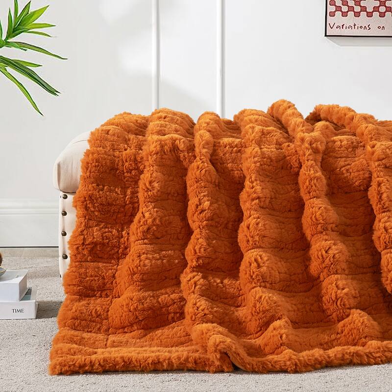 Home Soft Things Line Drawing FauxFur Throw Soft Blanket for Couch