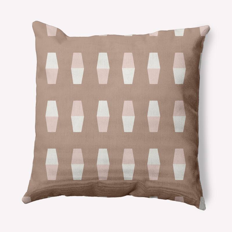 Bowling Pins Nautical Indoor/Outdoor Throw Pillow - Mauve - 20" x 20"