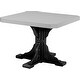 preview thumbnail 18 of 43, Poly Lumber Square Table Dining Height - Dove Grey & Black
