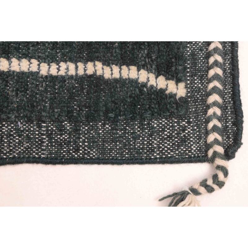 ECARPETGALLERY Hand-knotted Pak Finest Marrakesh Dark Teal Wool Rug - 9'1 x 12'1