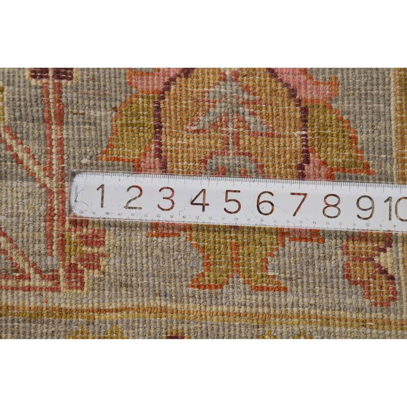 Hand Knotted Oriental 100% Wool Carpet Transitional All-Over Purples Oushak Area Rug - 9' 6'' X 8' 3''