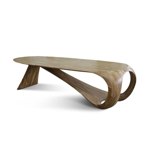 GANZA Solid Wood Dining Table - Natural Oak