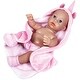 preview thumbnail 3 of 3, Lissi: 12" Baby Doll Gia W/ Unicorn Hood in Pink, Kids Ages 2+