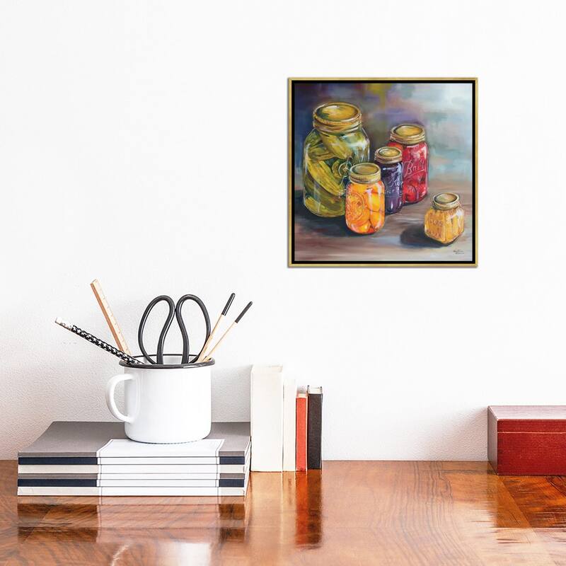 iCanvas "Canning Jars" by Kristine Kainer Framed