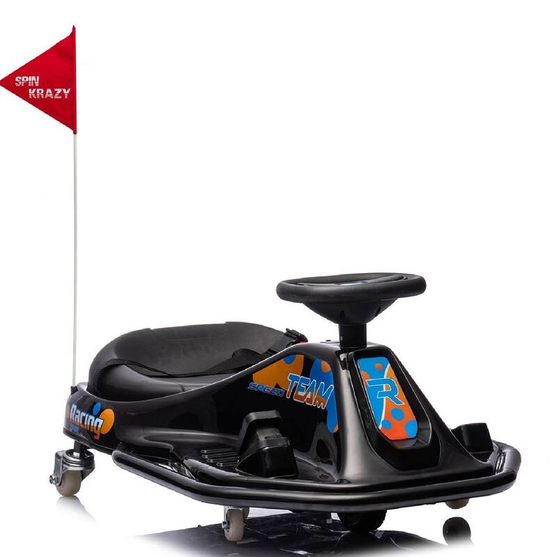 24V 7A Electric Ride-On Drifting Go Kart for Kids Best Gift - Black