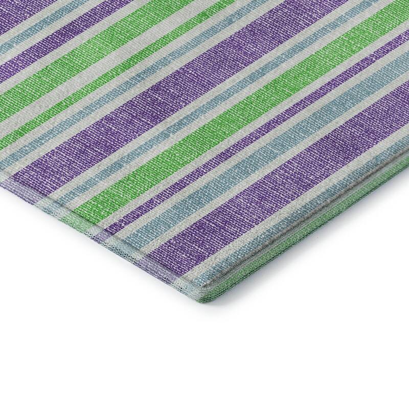 Premium Washable Super Soft Modern Cabana Stripe Mayfield Rug