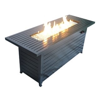 50000BTU Outdoor Gas Propane Aluminum Fire Pits Table - Bed Bath ...
