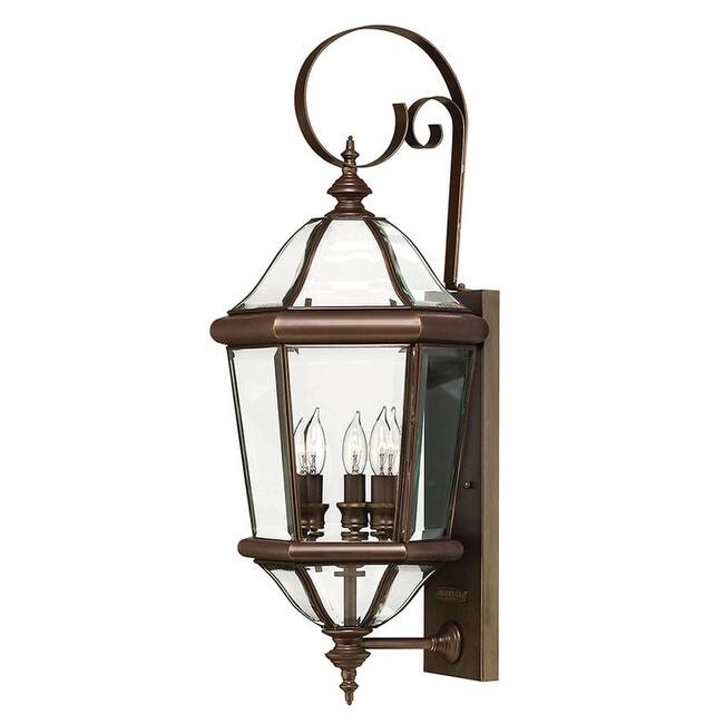 Hinkley Lighting 27" Height 3 Light Lantern Outdoor Wall Sconce from - Copper Bronze