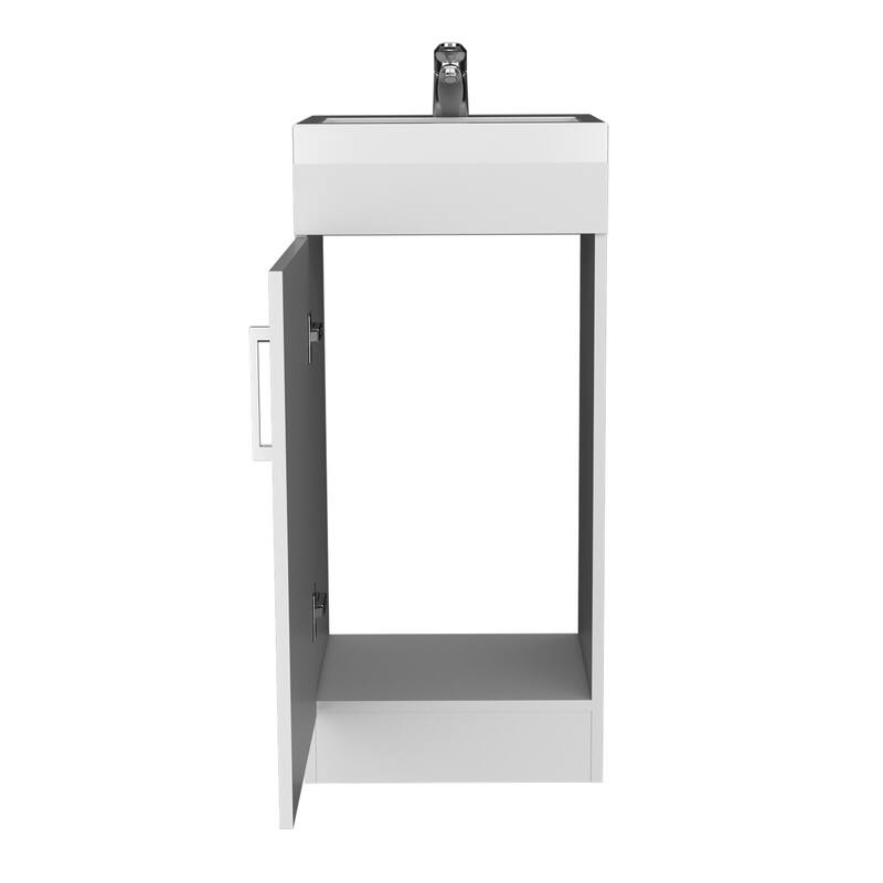 Space-Saving Bathroom Cabinet with Roomy Storage Compartment and Interior Shelf - 13in L