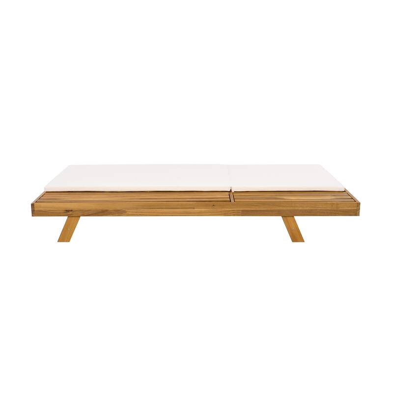 Christopher Knight Home- Johnson Acacia Wood Outdoor Chaise Lounge Set of 2